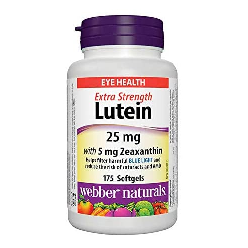 webber naturals Lutein 25 mg with Zeaxanthin 5 mg